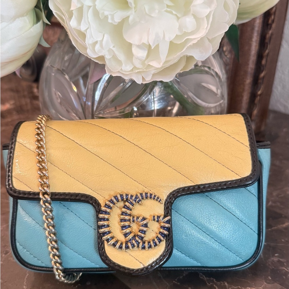 Gucci Mini GG Marmont Calfskin Leather Crossbody shoulder Bag Limited Edition - Picture 4 of 17